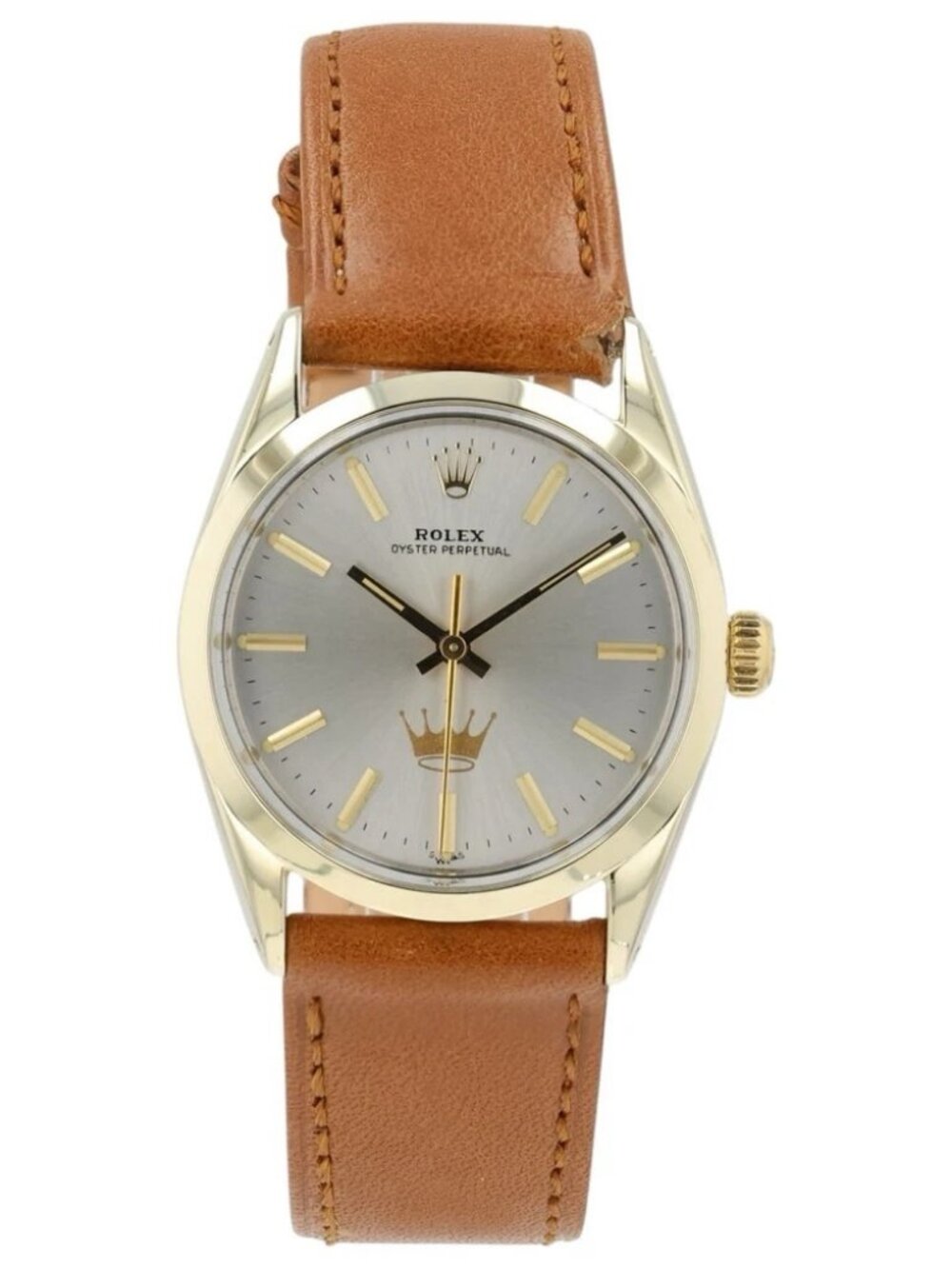 Rolex OP Hallmark Silver Dial Gold & Steel 34mm Automatic Men’s Watch